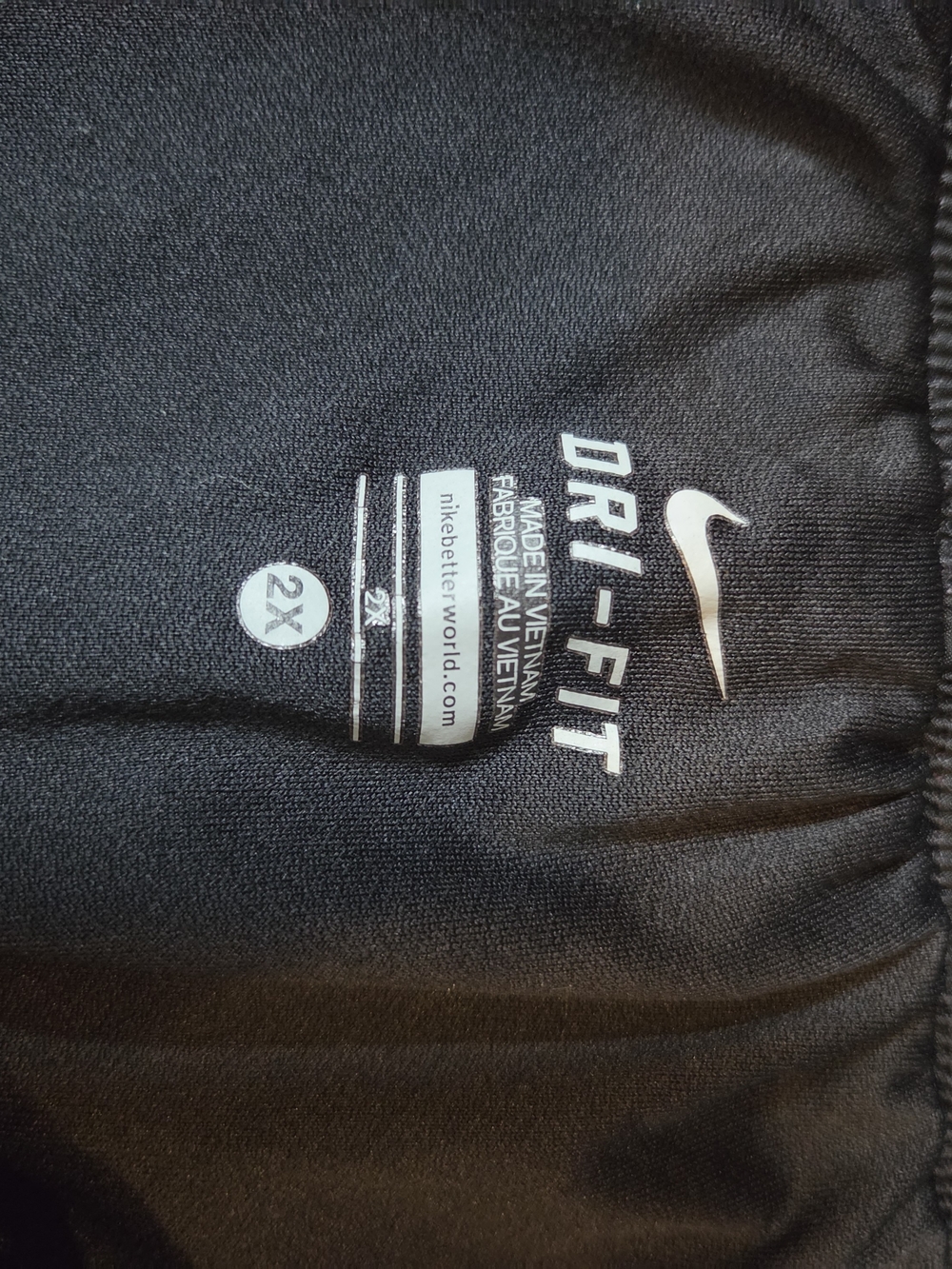 Nike Black Dri-FIT Athletic Shorts with White Swoosh - Picture 2 of 3